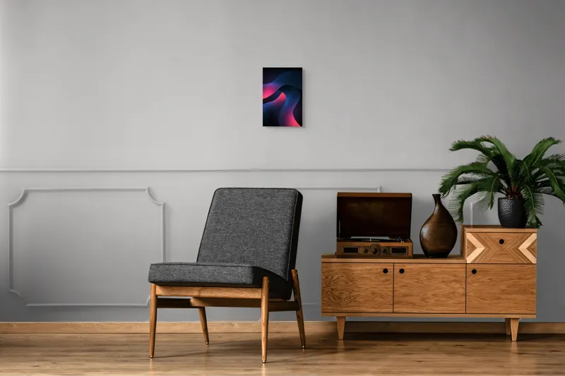 Tablou Canvas cu design abstract 'Ritmuri de Lumină și Întuneric', 26 x 39 cm – poza 8