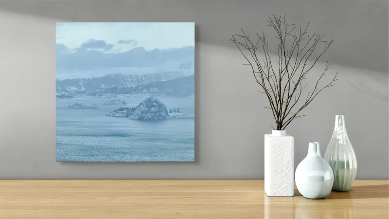 Tablou Canvas pe tema iernii peste ape înghețate, 50 x 50 cm – poza 3