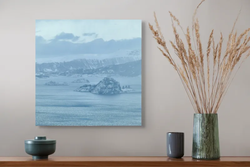 Tablou Canvas pe tema iernii peste ape înghețate, 50 x 50 cm – poza 4