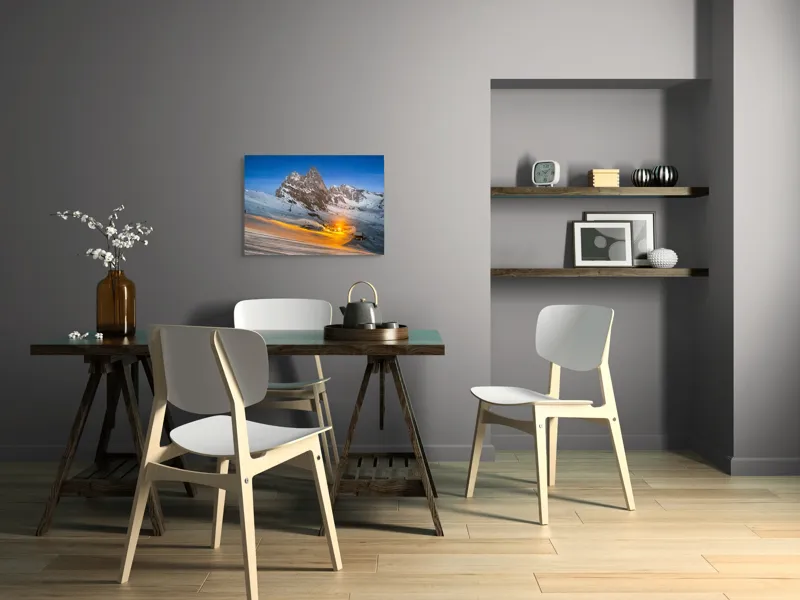 Tablou Canvas pe temă 'Magia nocturnă a muntelui înzăpezit', 70 x 50 cm – poza 5