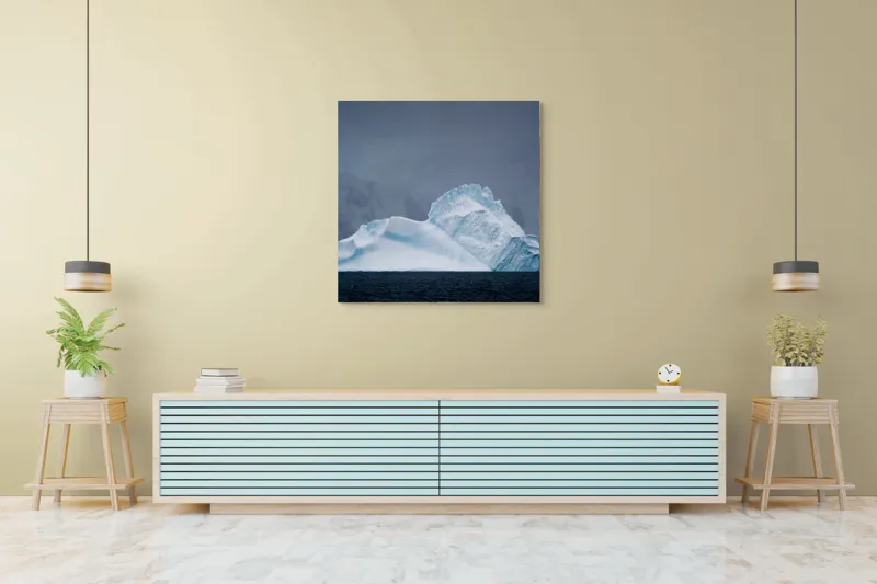 Tablou Canvas Inima Albastră a Ghețarului Rece Artă Murală, 100 x 100 cm – poza 5