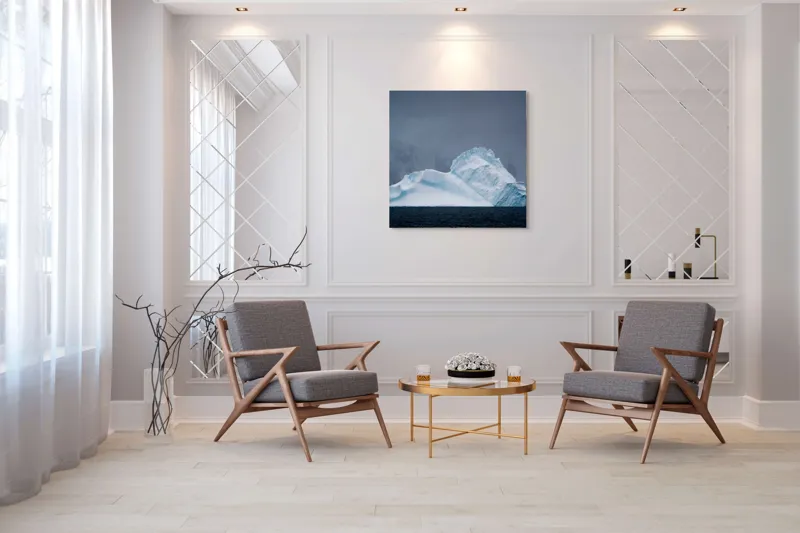 Tablou Canvas Inima Albastră a Ghețarului Rece Artă Murală, 100 x 100 cm – poza 7