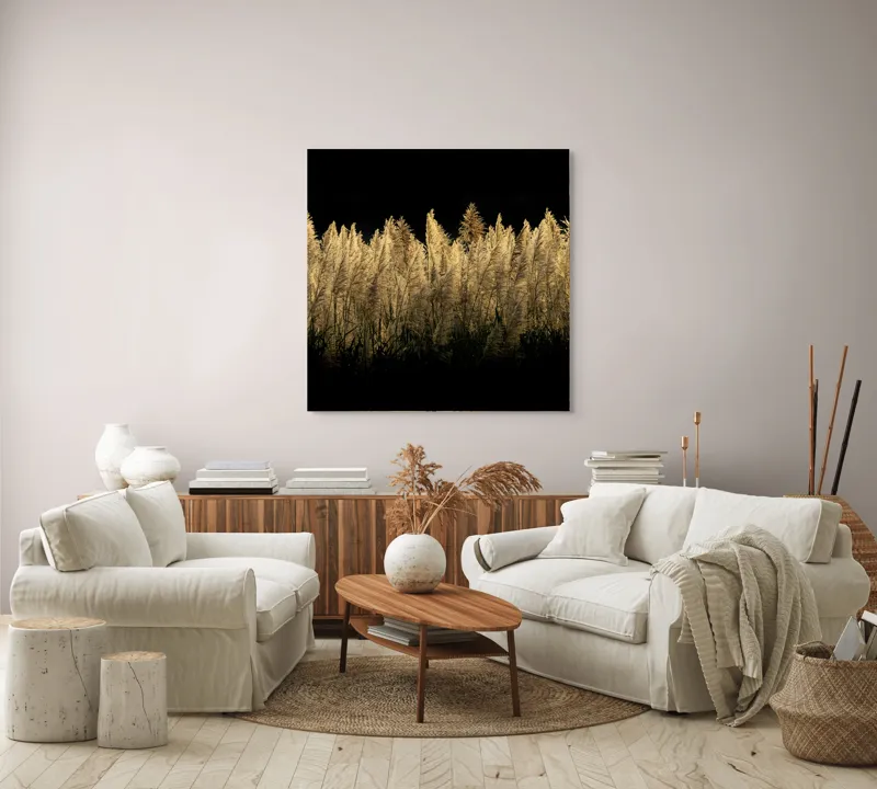Tablou Canvas Dansul ierburilor în lumina lunii, 100 x 100 cm – poza 3