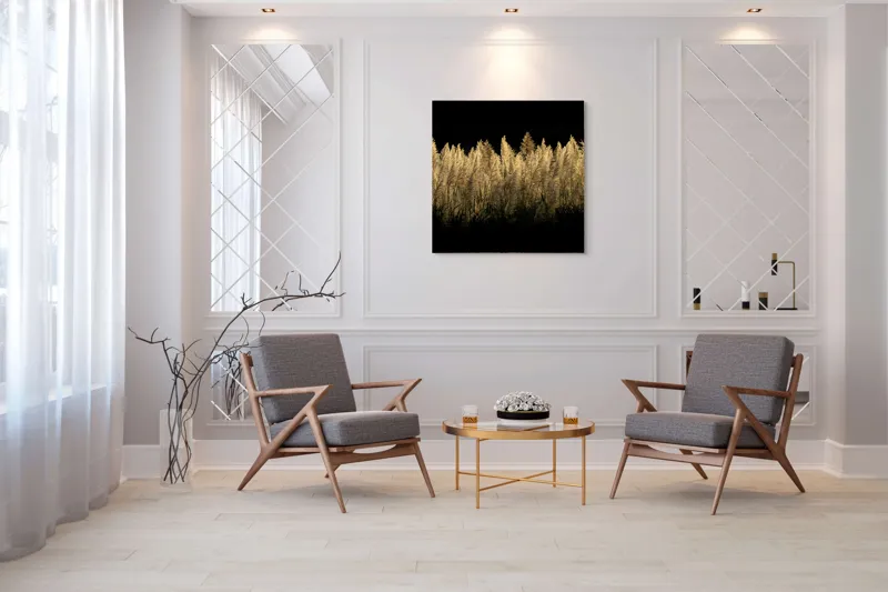 Tablou Canvas Dansul ierburilor în lumina lunii, 100 x 100 cm – poza 7