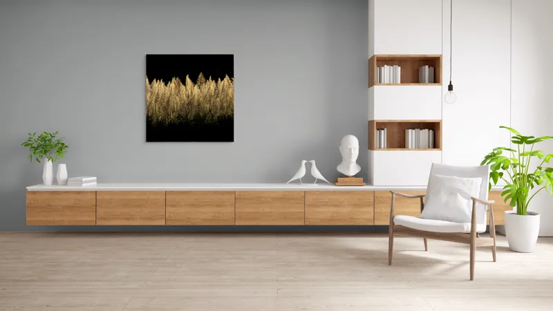 Tablou Canvas Dansul ierburilor în lumina lunii, 100 x 100 cm – poza 8