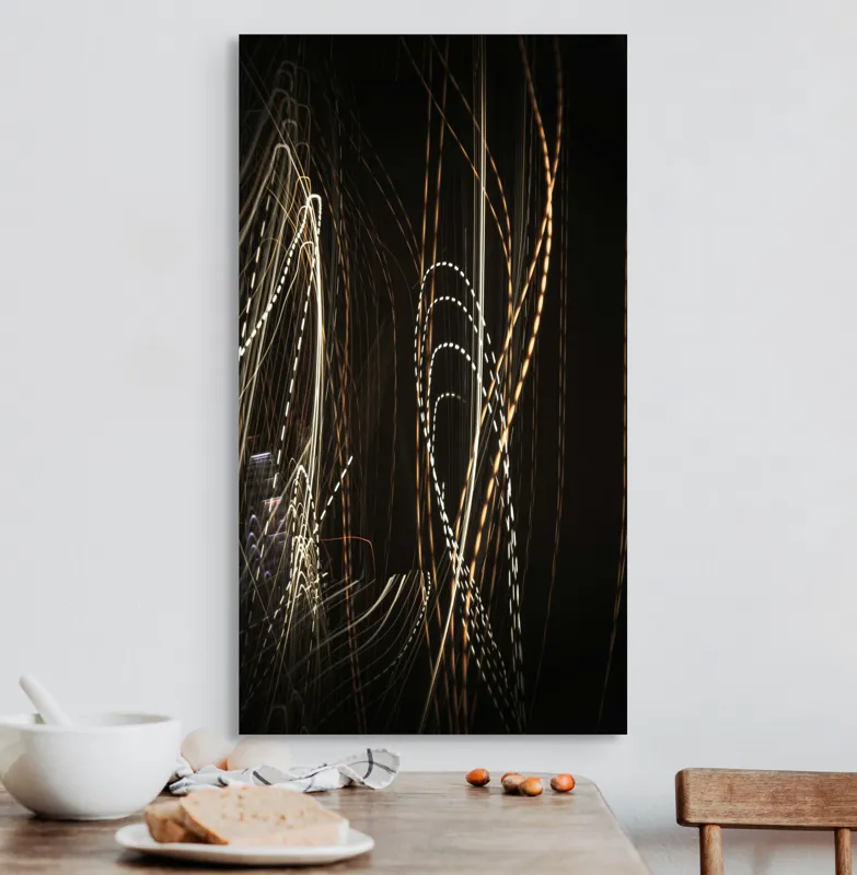 Tablou Canvas cu Vibrația Luminii în Timpul Nopții, 50 x 90 cm – poza 3