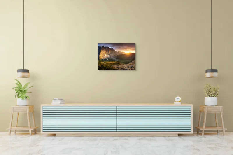 Tablou Canvas pe tema Aurora peste munții tăcuți ai viselor, 70 x 50 cm – poza 7