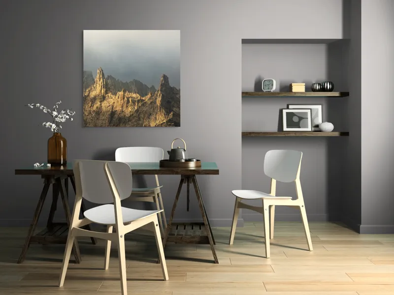 Tablou Canvas Relieful Stâncos în Lumină Aurie, 100 x 100 cm – poza 6