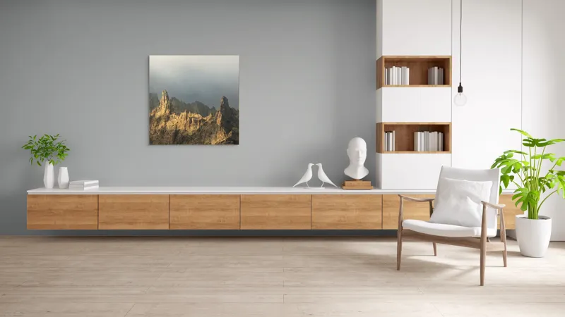Tablou Canvas Relieful Stâncos în Lumină Aurie, 100 x 100 cm – poza 8