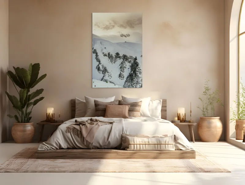 Tablou Canvas pe temă de peisaj montan, 100 x 150 cm – poza 3