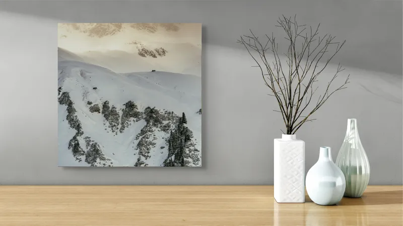 Tablou Canvas pe temă de peisaj montan, 50 x 50 cm – poza 3
