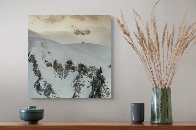 Tablou Canvas pe temă de peisaj montan, 50 x 50 cm – poza 4