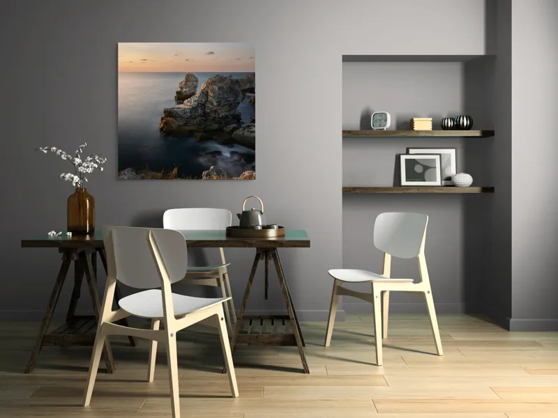 Tablou Canvas pe tema Zborul timpului peste stânci boreale, 100 x 100 cm – poza 6