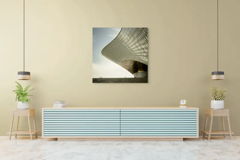 Tablou Canvas Arhitectură Futuristă îmbrățișând cerul senin, 100 x 100 cm – poza 5