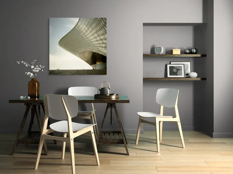 Tablou Canvas Arhitectură Futuristă îmbrățișând cerul senin, 100 x 100 cm – poza 6