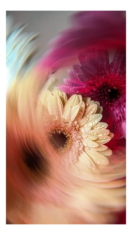 Tablou Canvas floral cu vortice în culori vibrante, 50 x 70 cm