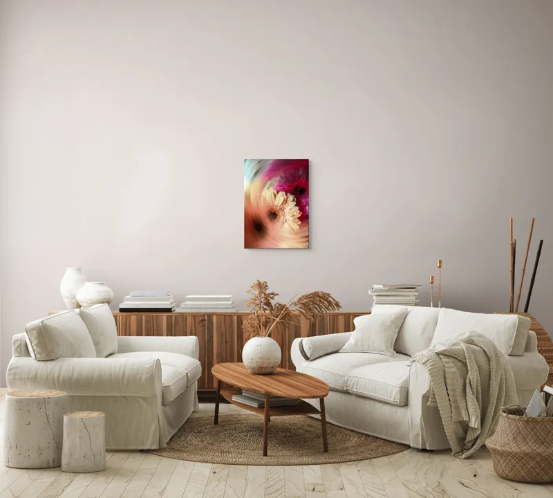 Tablou Canvas floral cu vortice în culori vibrante, 39 x 54 cm – poza 5