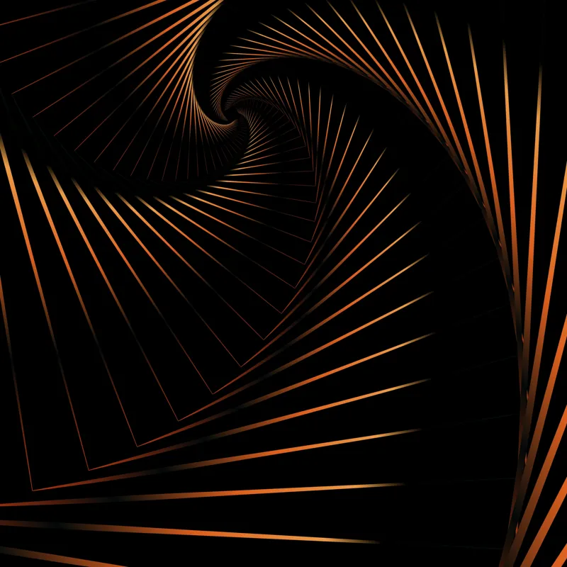 Tablou Canvas Abstract Spirale Geometrice Dinamică cu Contrast și Profunzime, 100 x 100 cm – poza 2