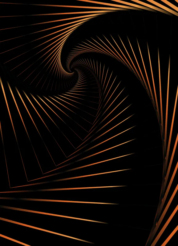 Tablou Canvas Abstract Spirale Geometrice Dinamică cu Contrast și Profunzime, 39 x 54 cm – poza 2
