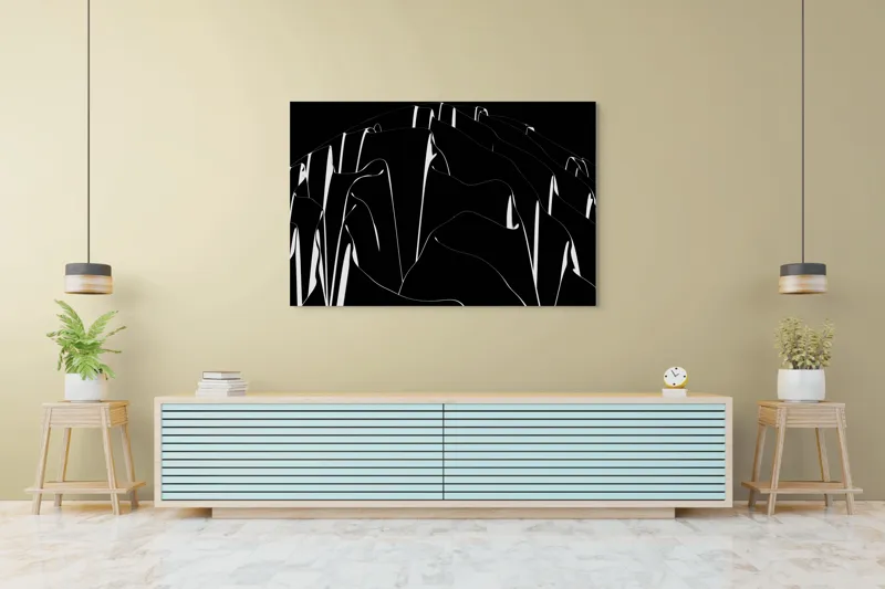 Tablou Canvas Valuri Abstracte în Întunericul Nopții, 150 x 100 cm – poza 6