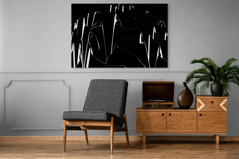 Tablou Canvas Valuri Abstracte în Întunericul Nopții, 150 x 100 cm – poza 8