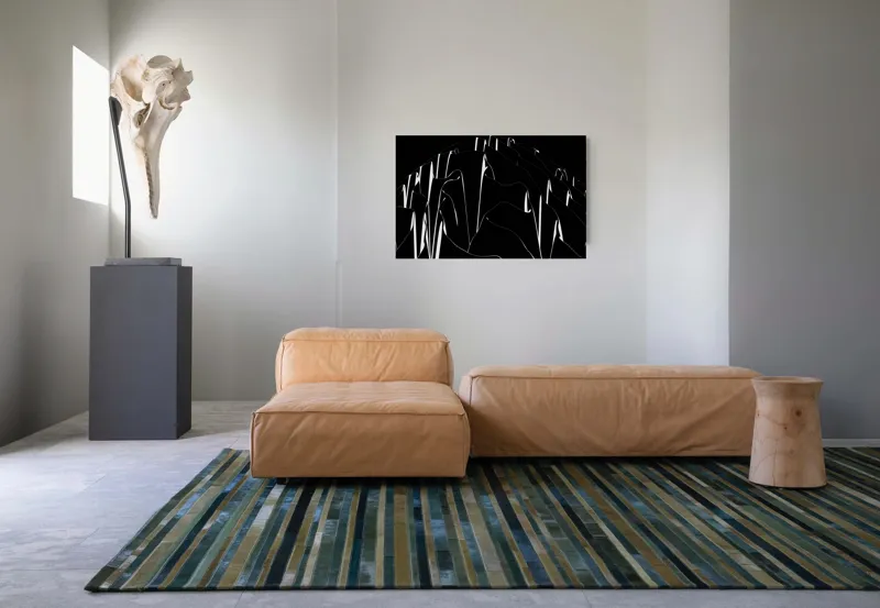 Tablou Canvas Valuri Abstracte în Întunericul Nopții, 90 x 50 cm – poza 8