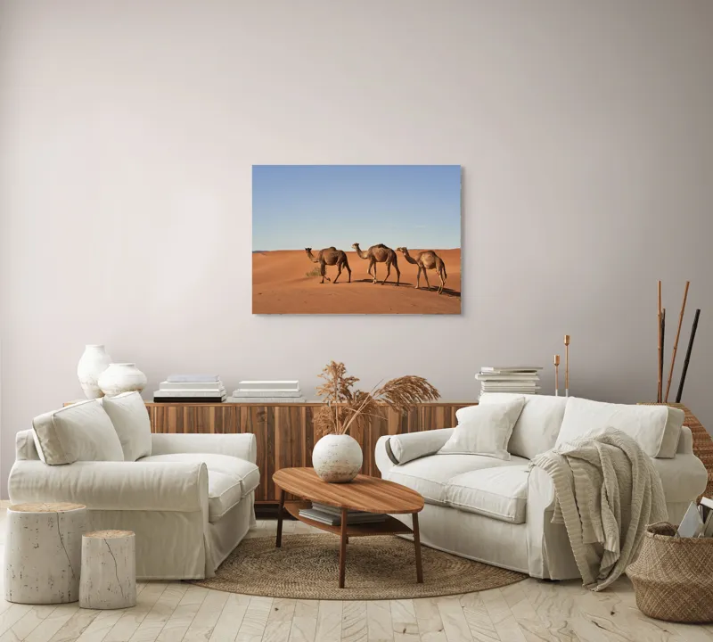 Tablou Canvas Caravana liniștită în deșertul nesfârșit, 100 x 70 cm – poza 3