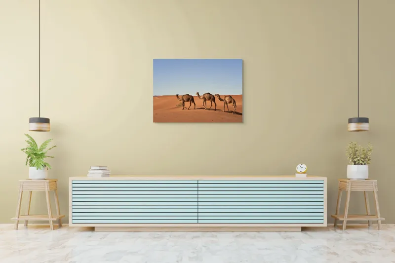 Tablou Canvas Caravana liniștită în deșertul nesfârșit, 100 x 70 cm – poza 4