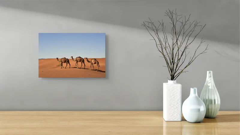 Tablou Canvas Caravana liniștită în deșertul nesfârșit, 39 x 26 cm – poza 8