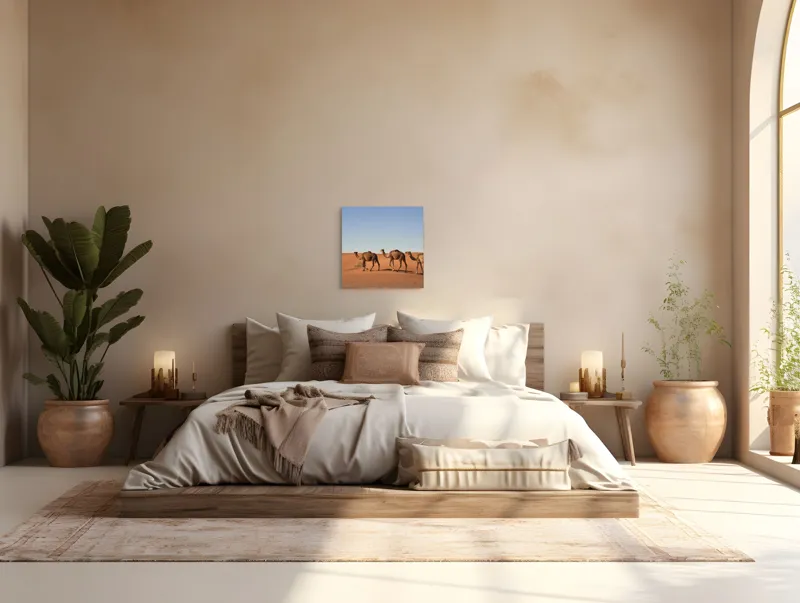 Tablou Canvas Caravana liniștită în deșertul nesfârșit, 50 x 50 cm – poza 5