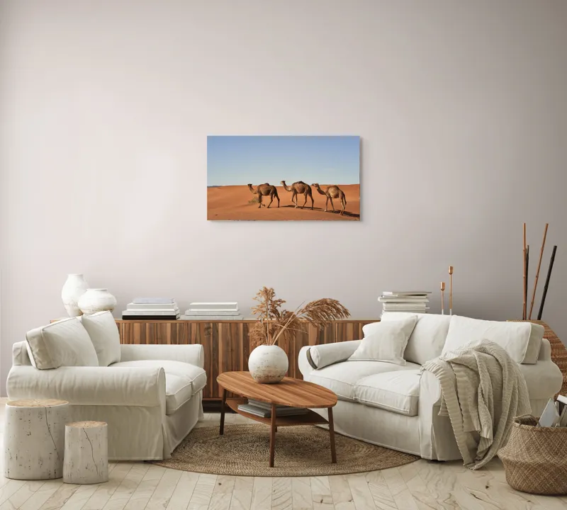Tablou Canvas Caravana liniștită în deșertul nesfârșit, 90 x 50 cm – poza 4