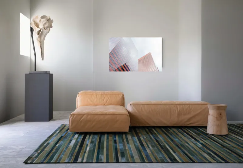 Tablou Canvas Modern cu Clădiri și Reflecții, 90 x 50 cm – poza 8