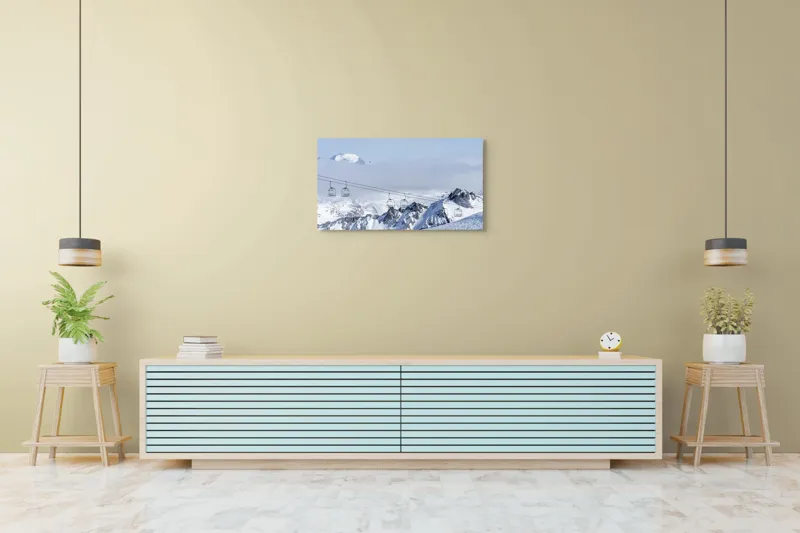 Tablou Canvas Pârtii albe sub cer senin - Art decor mural, 90 x 50 cm – poza 5