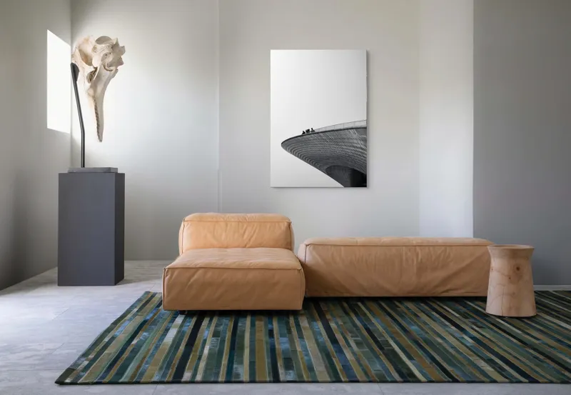 Tablou Canvas Arhitectură Minimalism Contrast Curbe Siluete Design Modernitate, 70 x 100 cm – poza 7