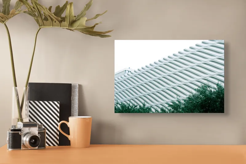 Tablou Canvas Arhitectură Modernă Geometrică Verde, 39 x 26 cm – poza 3