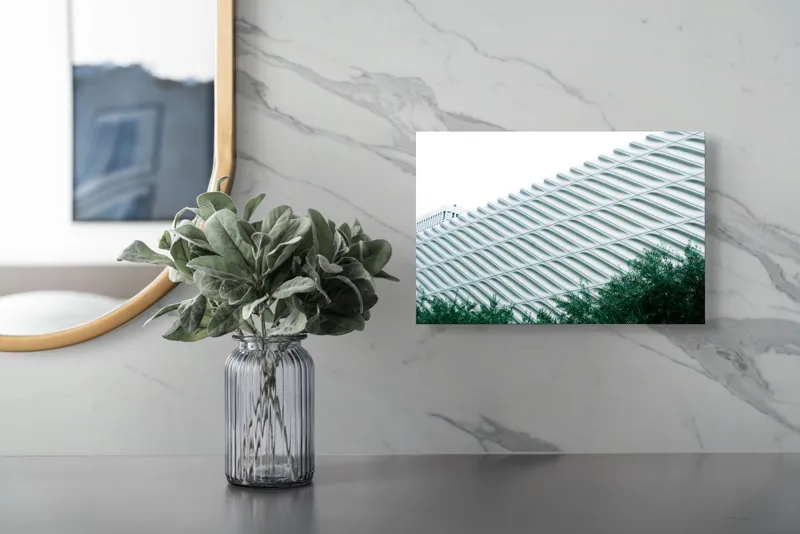 Tablou Canvas Arhitectură Modernă Geometrică Verde, 39 x 26 cm – poza 5