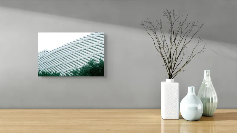 Tablou Canvas Arhitectură Modernă Geometrică Verde, 39 x 26 cm – poza 8