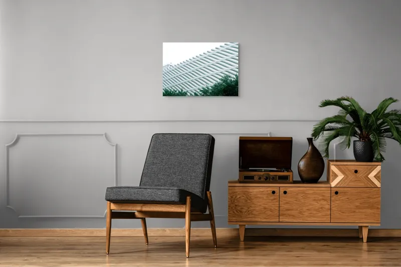 Tablou Canvas Arhitectură Modernă Geometrică Verde, 70 x 50 cm – poza 4