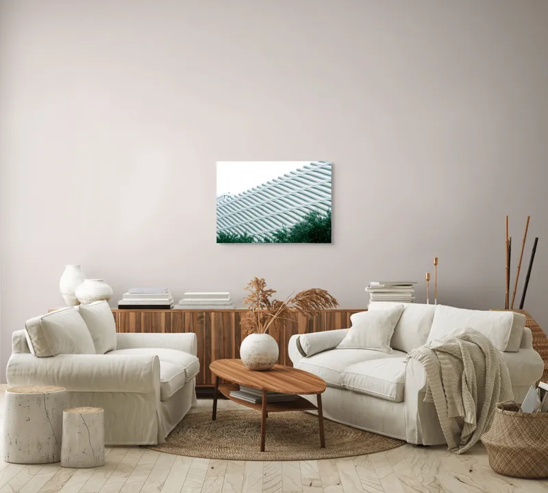 Tablou Canvas Arhitectură Modernă Geometrică Verde, 70 x 50 cm – poza 6
