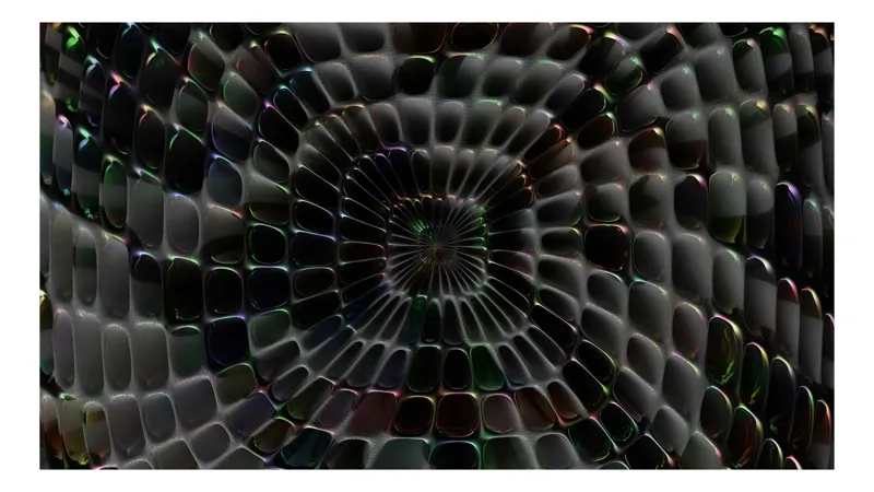 Tablou Canvas Spirale Irizații Geometrie Textură Întunecat, 100 x 100 cm