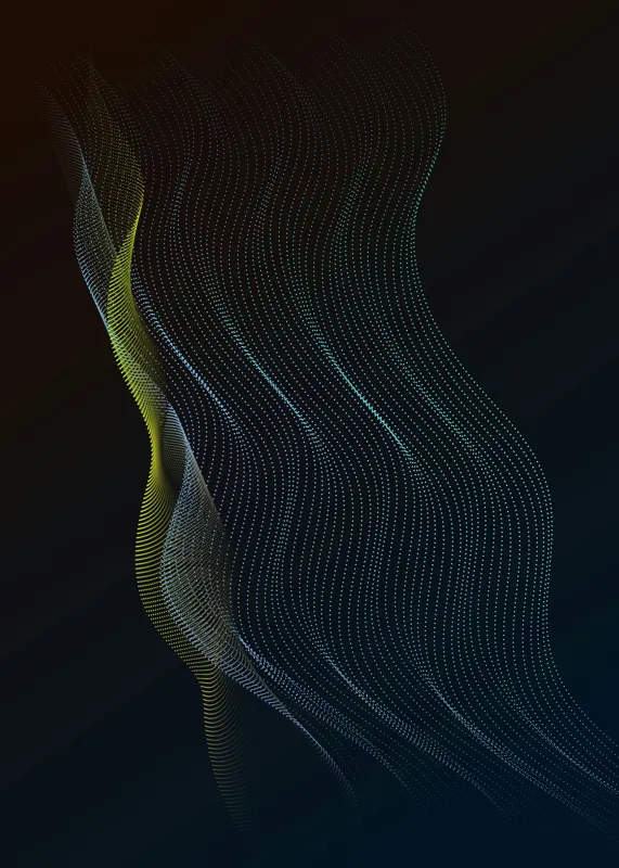 Tablou Canvas, "Fluxul curbelor luminoase elegante", Ondulare, Lumină, Ritm, Curbe, Abstracție, Flux, Eleganță, Dinamism, 50 x 70 cm – poza 2