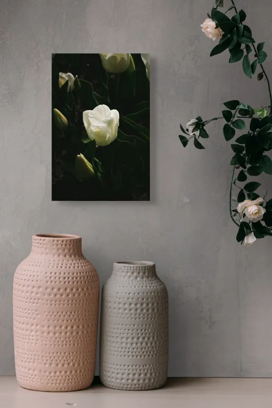 Tablou Canvas cu motiv floral, Lumina din inima grădinii tăcute, 26 x 39 cm – poza 6