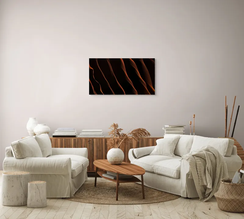 Tablou Canvas Abstract Flăcări și Întuneric Armonie Contrast Eleganță, 90 x 50 cm – poza 4