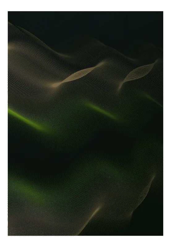 Tablou Canvas Văluri Cosmice în Noapte Verde, 100 x 100 cm