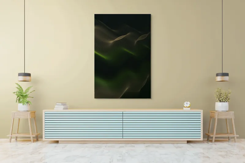 Tablou Canvas Văluri Cosmice în Noapte Verde, 100 x 150 cm – poza 4