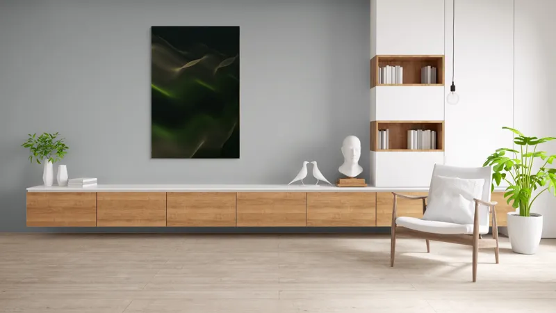 Tablou Canvas Văluri Cosmice în Noapte Verde, 100 x 150 cm – poza 8