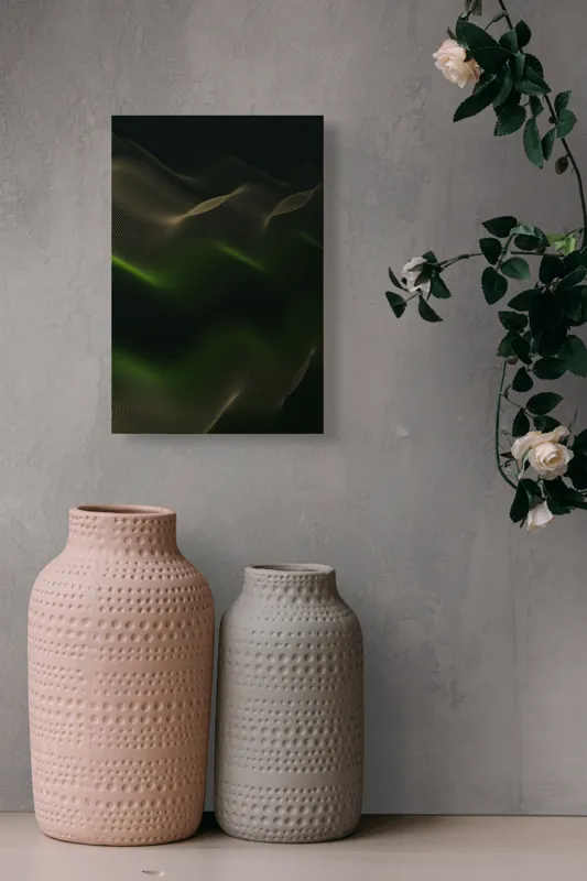 Tablou Canvas Văluri Cosmice în Noapte Verde, 26 x 39 cm – poza 6