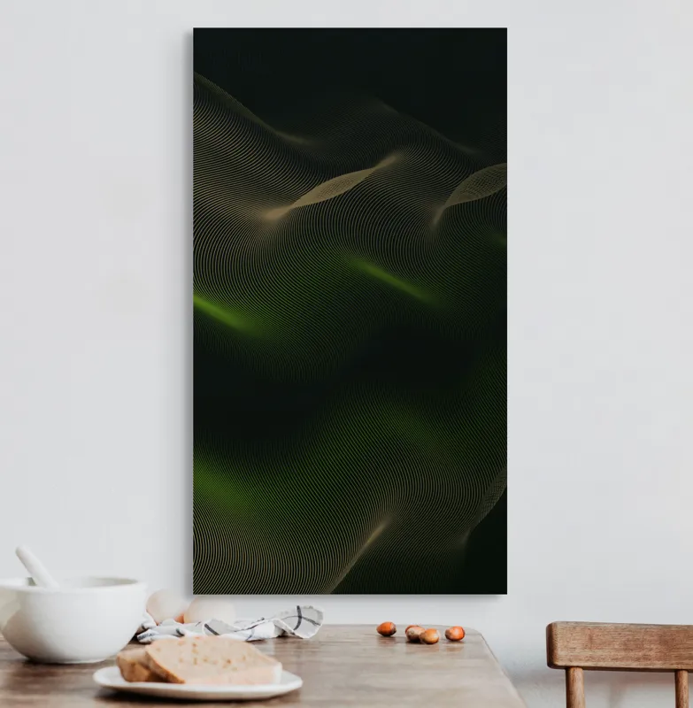 Tablou Canvas Văluri Cosmice în Noapte Verde, 50 x 90 cm – poza 3