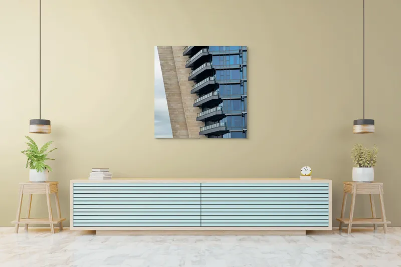 Tablou Canvas Arhitectură Modernă Terase Elegante Geometric Futuristic, 100 x 100 cm – poza 5