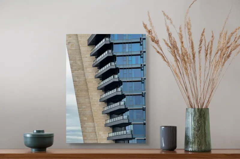 Tablou Canvas Arhitectură Modernă Terase Elegante Geometric Futuristic, 39 x 54 cm – poza 3